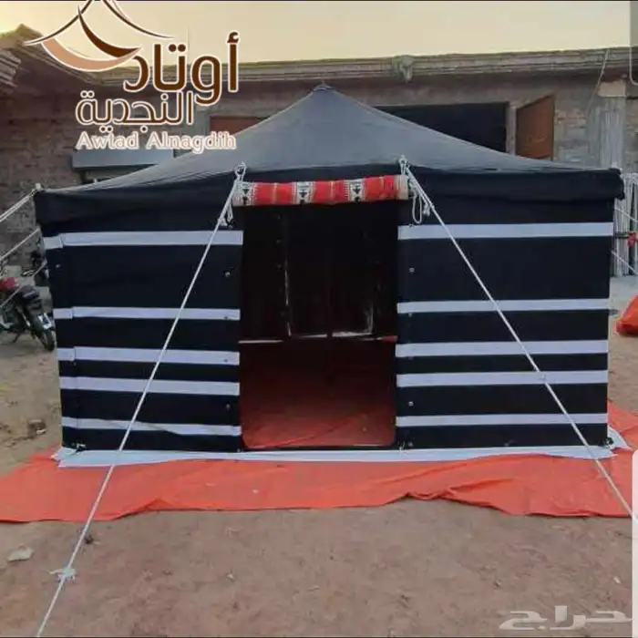 خيام متحركة حجازي ابيض مخطط بأسود خيام اسود مخطط بأبيض 5