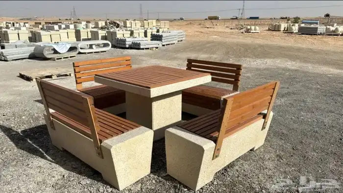 كراسي حدائق سلات مهملات احواض زراعه سفتي خرسانه كراسي ظهر 34