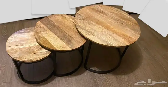 للبيع طاولات خشب طبيعي 0