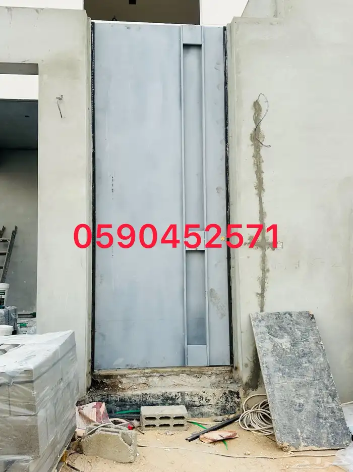 ابواب حديد صاج باب ليزر باب ديكورات دبل صاج سلم طواري 0