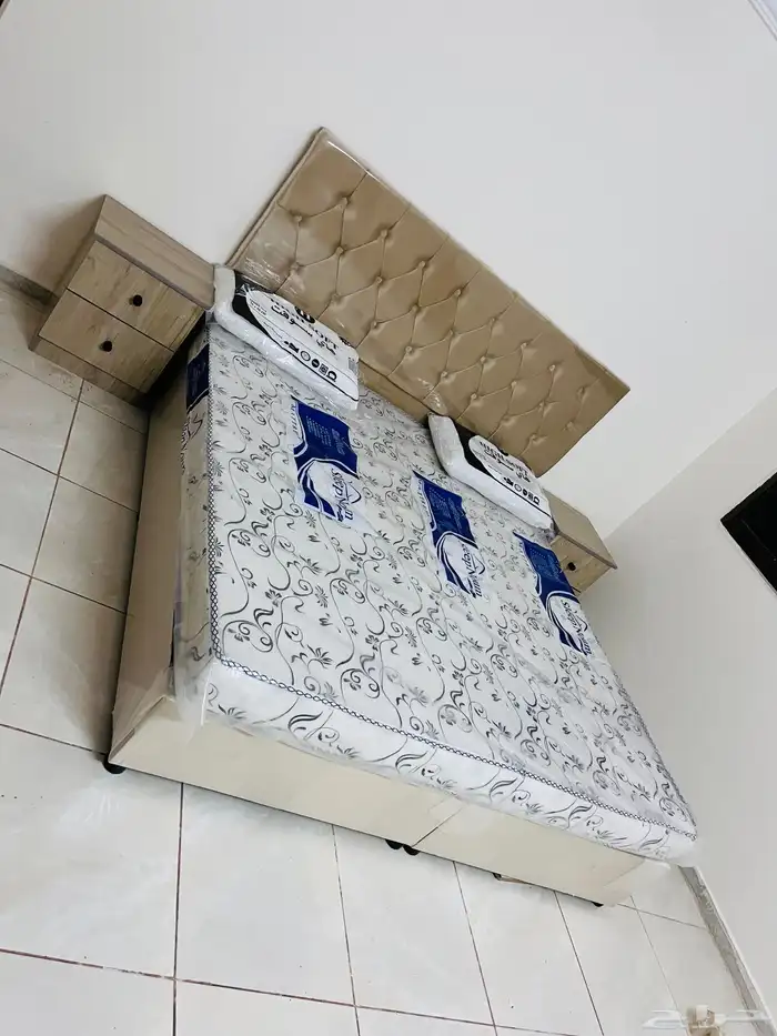 king size bed frame and mattress available 3