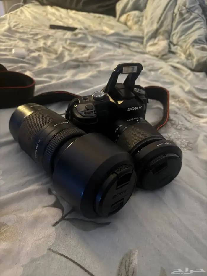 كمره سوني احترافيه الفا  a100 مع عدسه 300mm وعدسه 75 mm 3