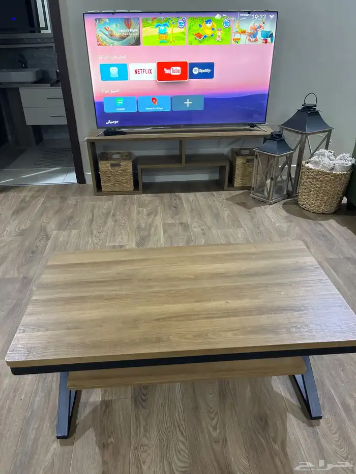 طاوله قهوه مع طاوله بلازما 0