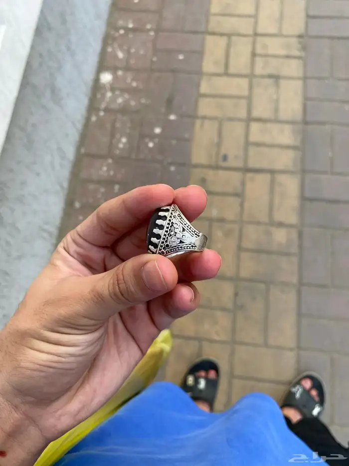 خاتم فضة عقيق 1