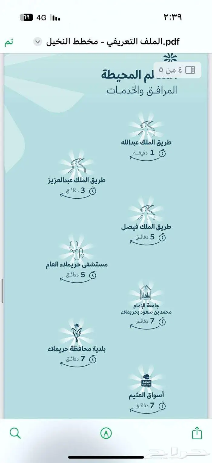 ارض في حريملاء مخطط النخيل حي لبب 2