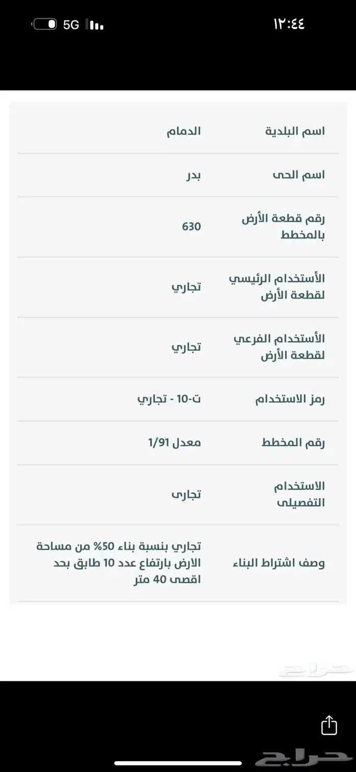 ارض تجارية للبيع 1