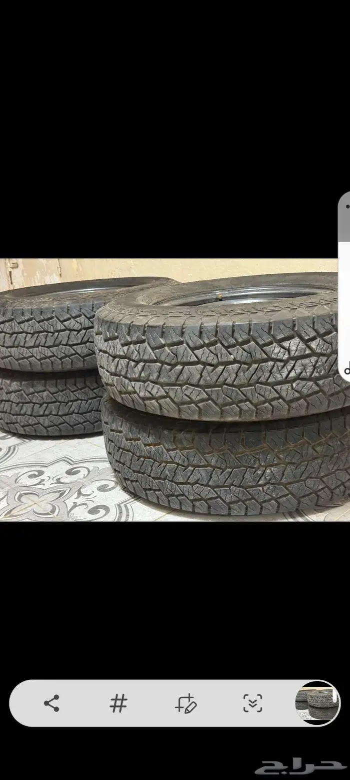 3 كفرات بجنوط هلل ست مسامير نظيفه 2