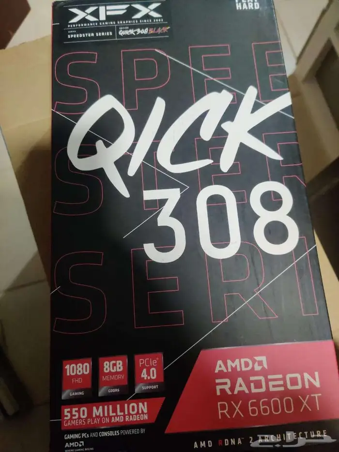كرت شاشة AMD rx 6600xt ب 1000 0