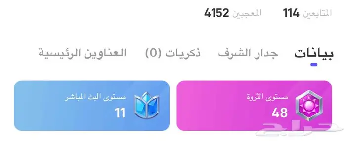 حساب بوبو لايف داعم لفل 48 0