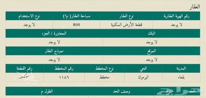 للبيع ارض سكنيه في بقعاء 1