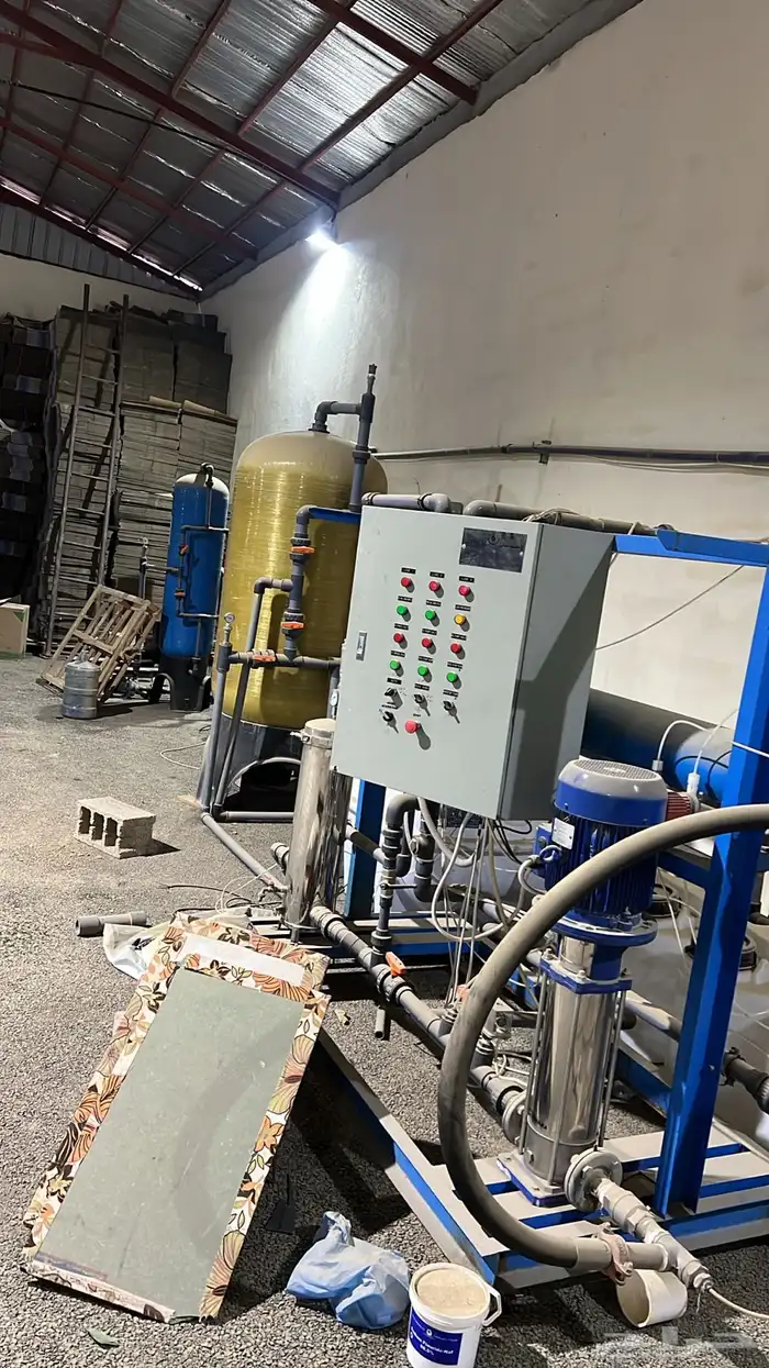 محطة مصنع تحليه وخط انتاج كاسات للبيع 0