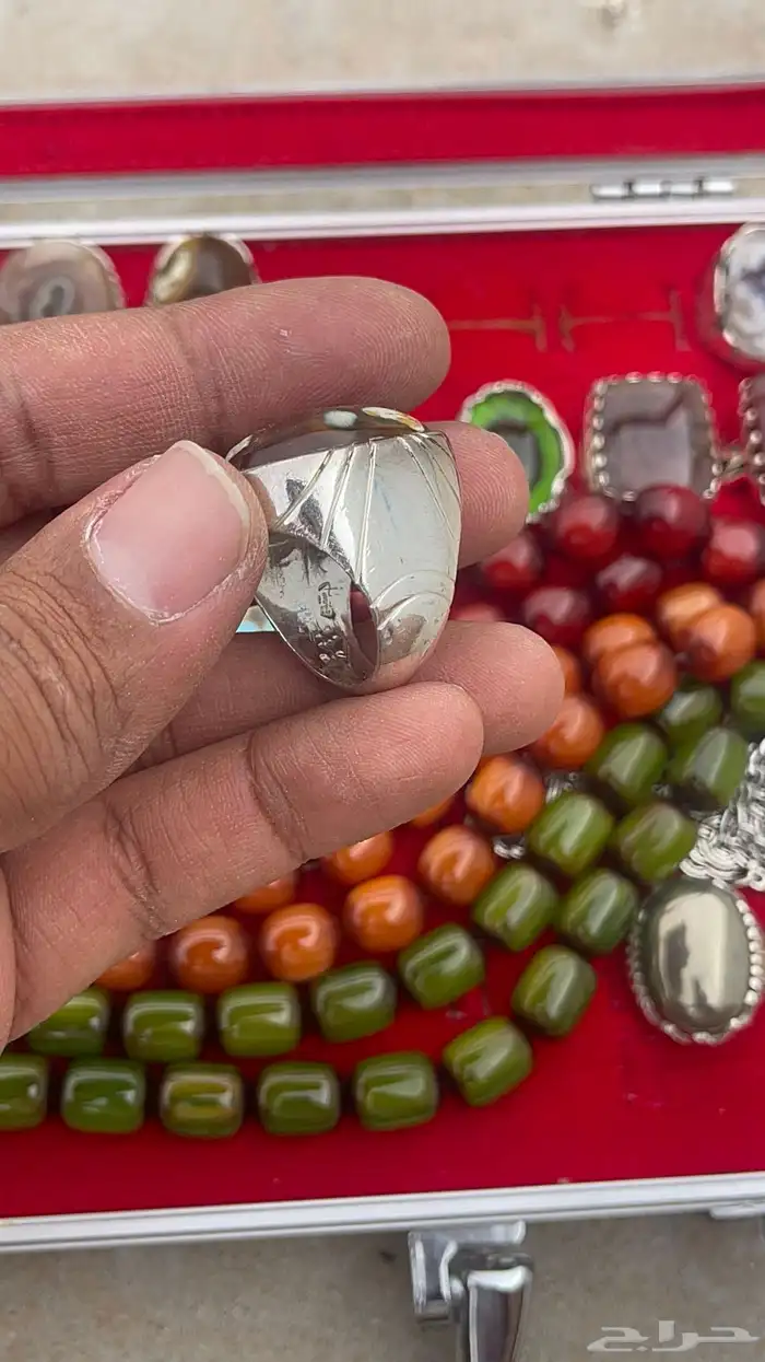 خاتم عقيق هندي سليماني بافوري 7