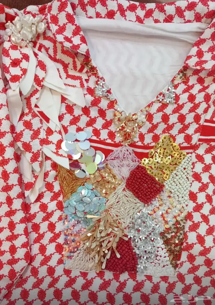 تطريز شغل يدوي مميز بالخيط والخرز والكرستال 17