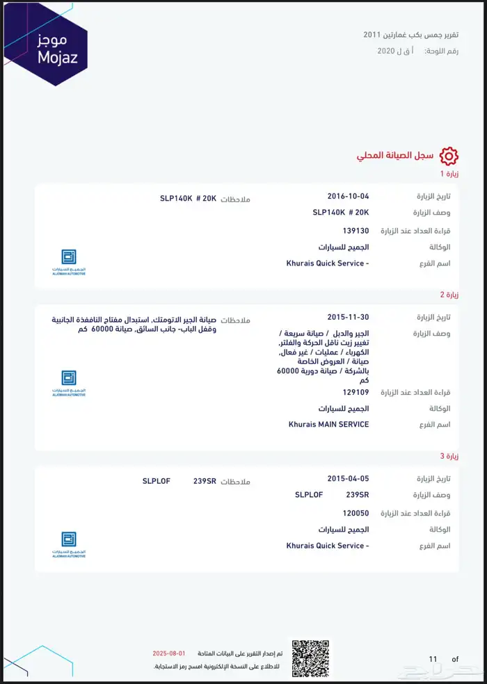 جمس سييرا بكب موديل 2011 نظيف ممشى261 كيلو 38