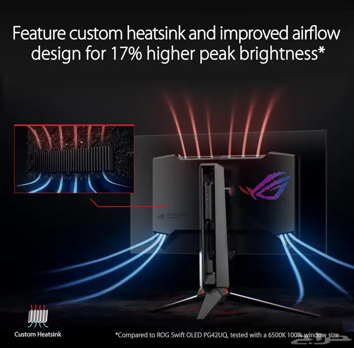 شاشة قيمنق OLED اسوس روج شبه جديدة 5