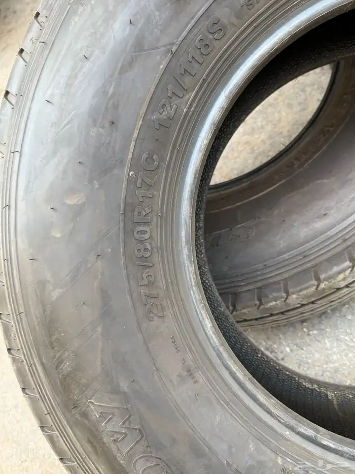 أربعه كفرات شوهين شبه الجديد مقاس 17 900 20
