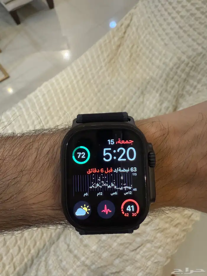 ساعة أبل الترا 2 اسود تيتانيوم 5