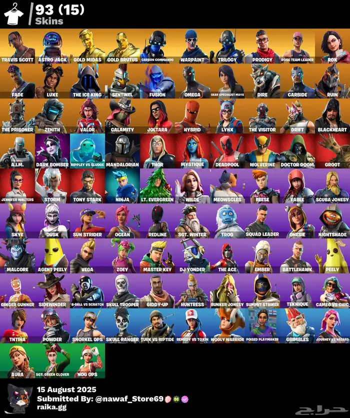 حساب فورت نادر ترافس سكوت اكس منتي نعناع طور زومبي بنر اف 1