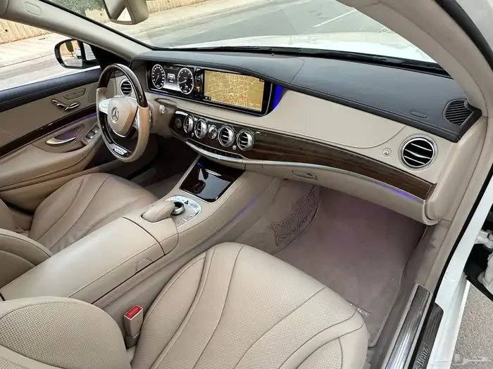 مرسيدس S400 ابيض لؤلؤي بدي وكاله ماشي 132 الف 14