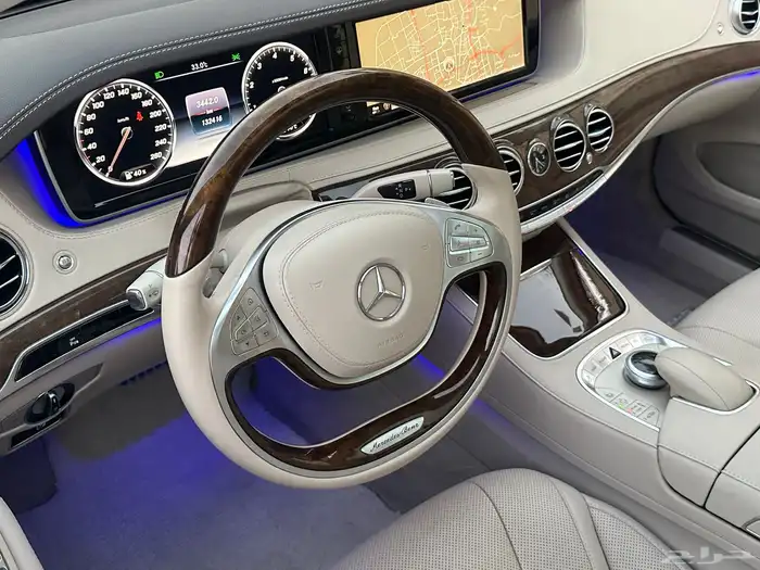 مرسيدس S400 ابيض لؤلؤي بدي وكاله ماشي 132 الف 7