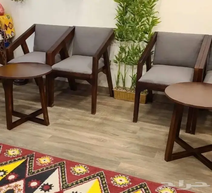 كراسي كوفيهات خشب سويدي 6