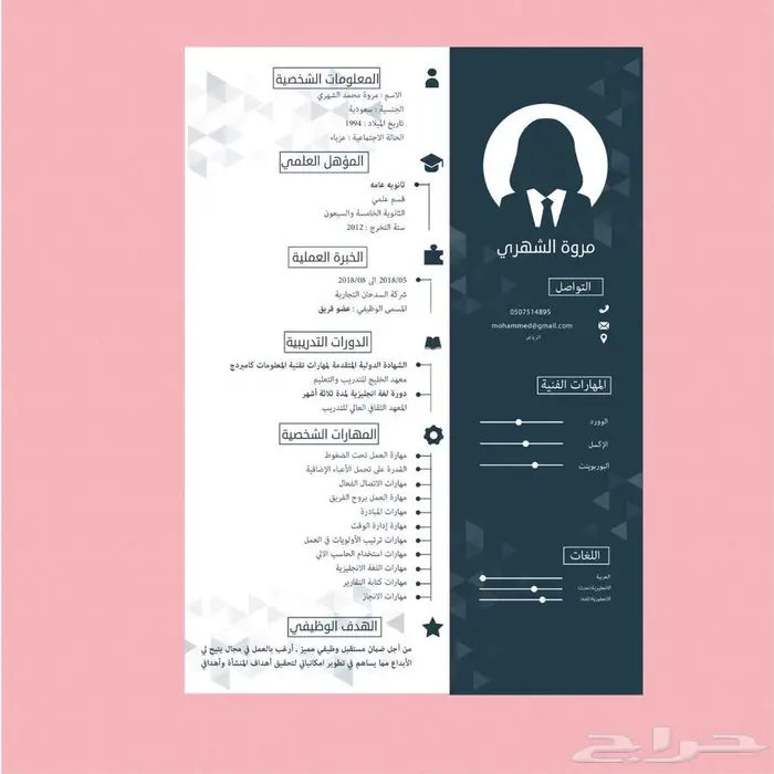 تصميم سيرة ذاتية سيفي باسعار منافسة 13