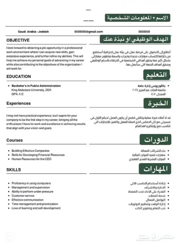 تصميم سيره ذاتيه 1