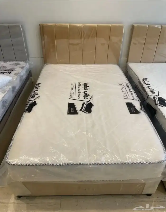 medium size bedframe comforter and pillow mattress availabl 1