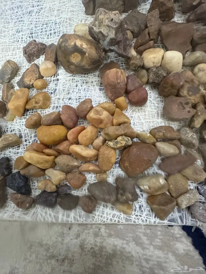 مجموعة احجار كريمه ونيازك وبركاني وكوارتز. وعقيق خام. 5
