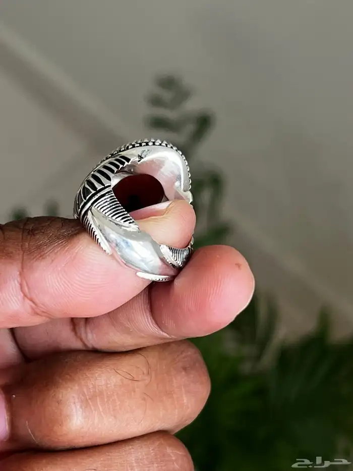 خاتم عقيق احمر ( تم البيع ) 4