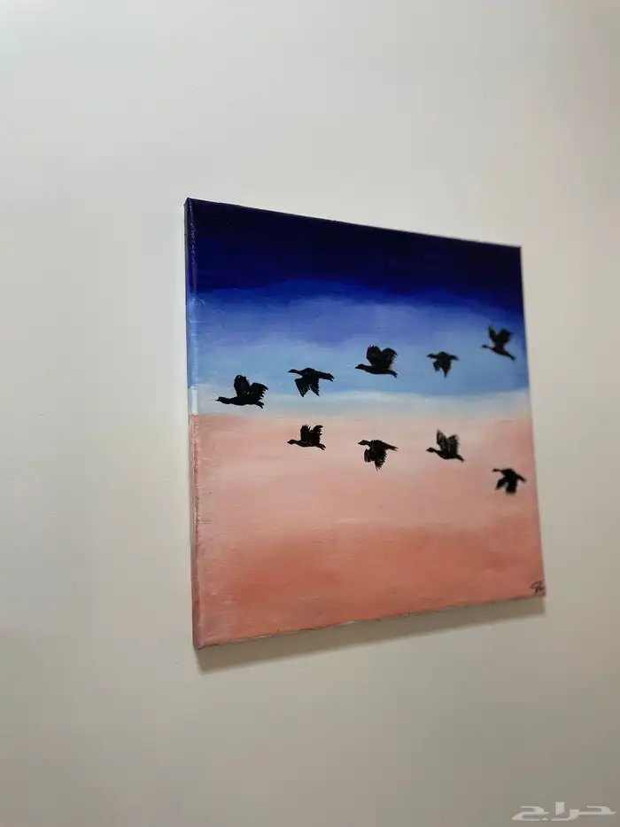 لوحة فنية ( سرب الطيور ) 1