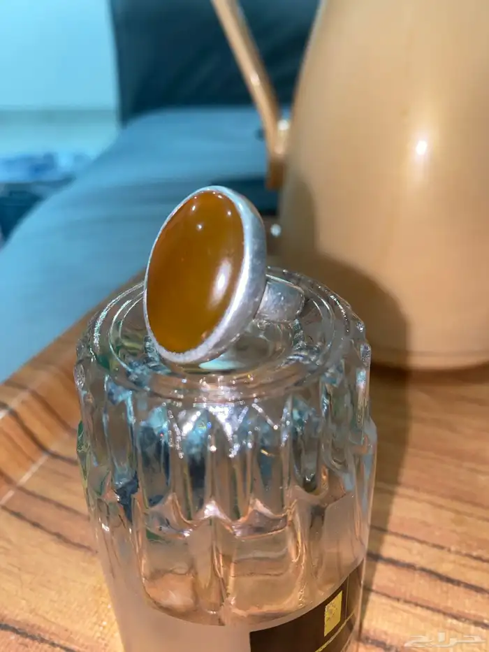 خاتم فضة عقيق 0