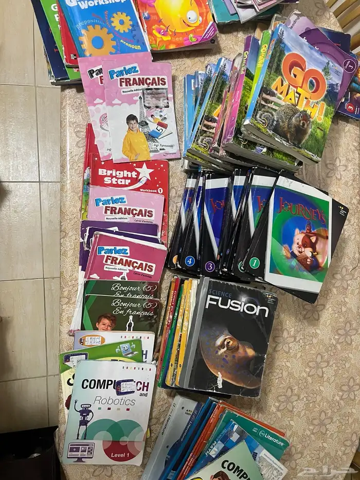 كتب مستعملة انترناشونال للبيع من kg3لغاية صف 6 0