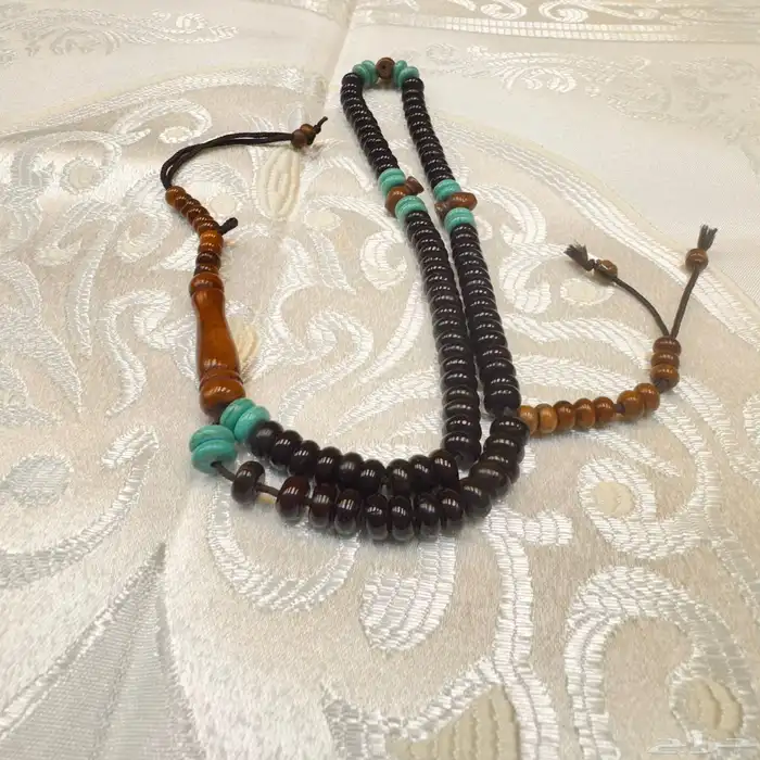 سبحة كوك بني بعداد مع خرزات الفيروز 0