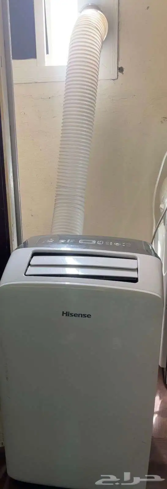مكيف هايسنس متنقل استخدام قليل لون ابيض بارد ودافي 0