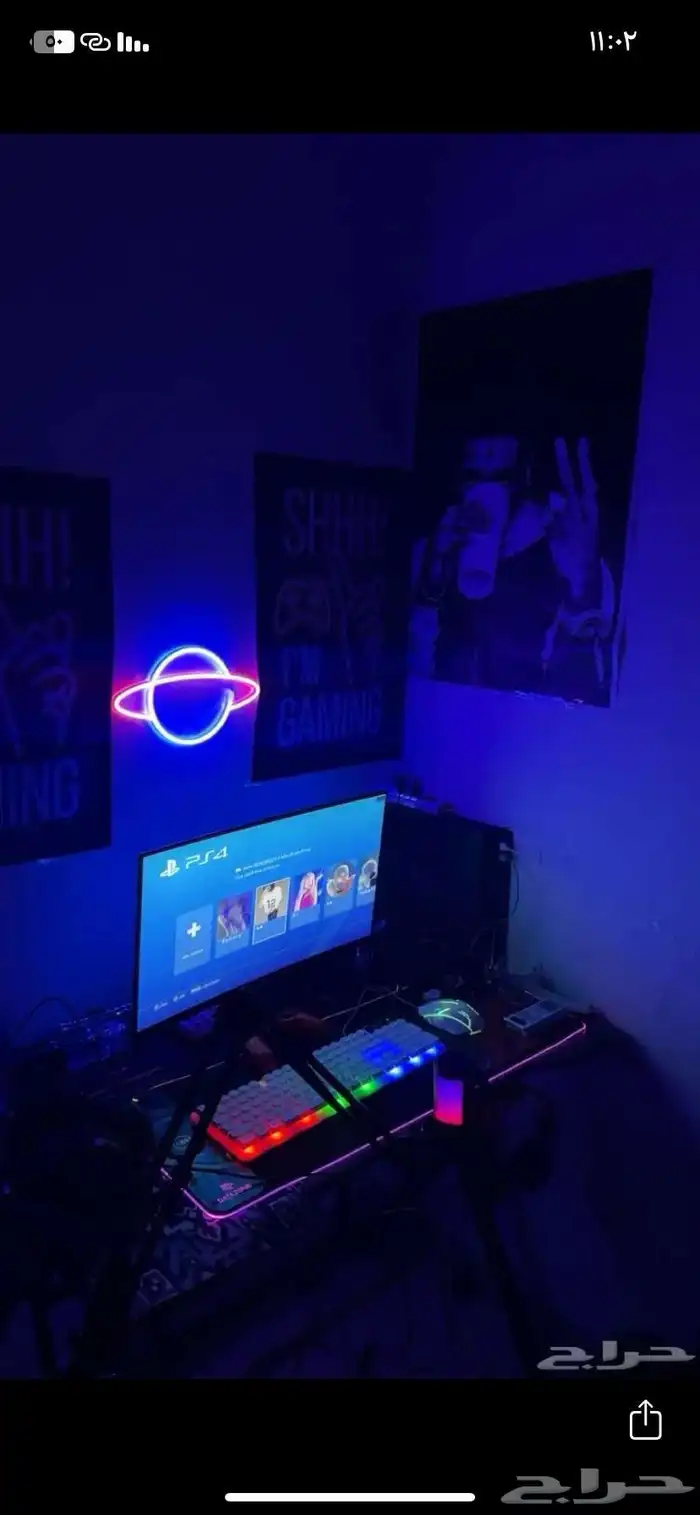 للبيع شاشه قيمنق منحنيه ومايك خارجي 0