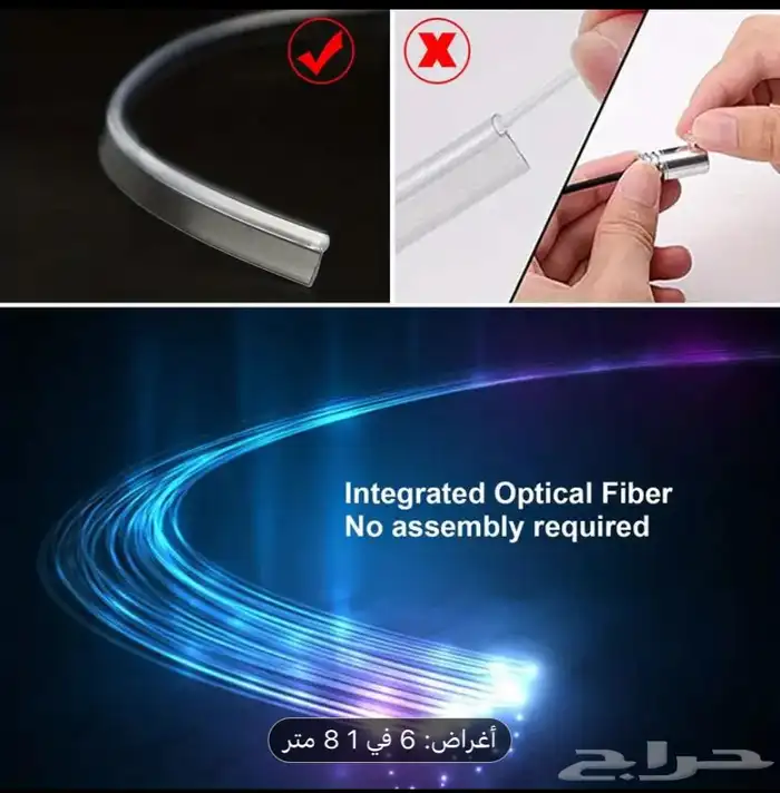 LED سيارة داخلي   أضواء محيطية RGB مع تحكم تطبيق وريموت 5