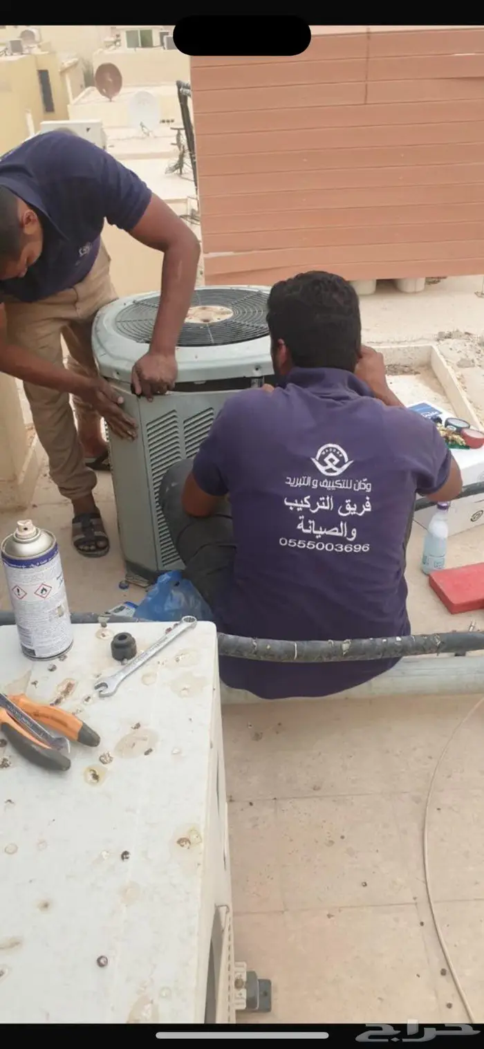 فني صيانة مكيف ترين ومكيف فوجي ومكيف دايكن مركزي وكونسلد 5