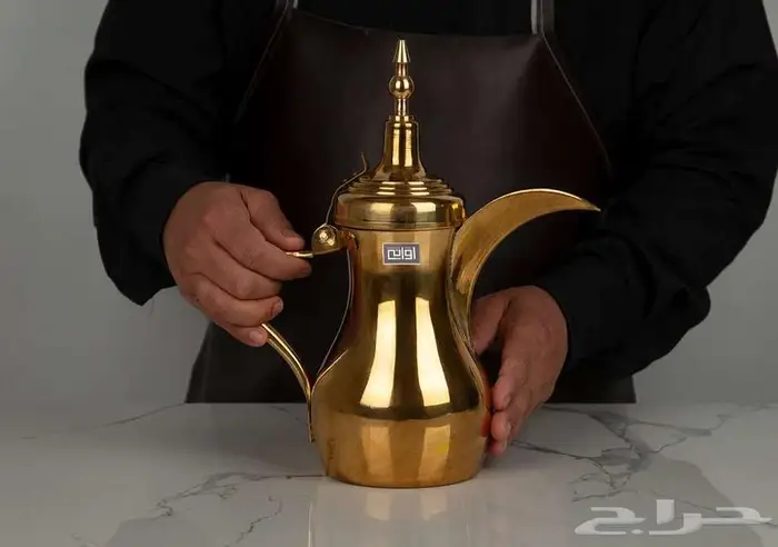 دلة رسلان الذهبية 1.1 لتر 10