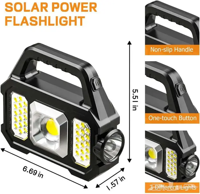 فرصة مصباح ليد LED فائق السطوع شمسي USB 0