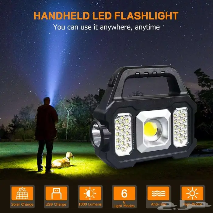 فرصة مصباح ليد LED فائق السطوع شمسي USB 3