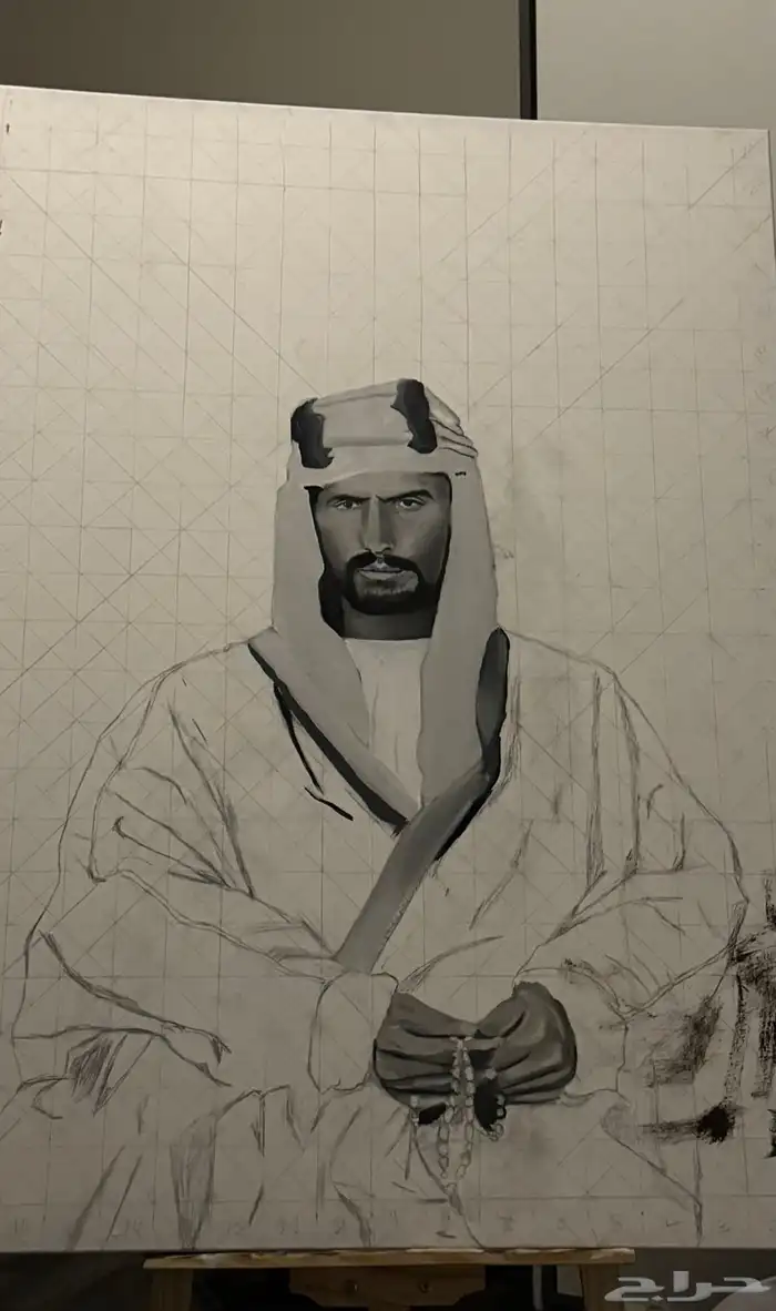 لوحة المؤسس رسم يدوي 2