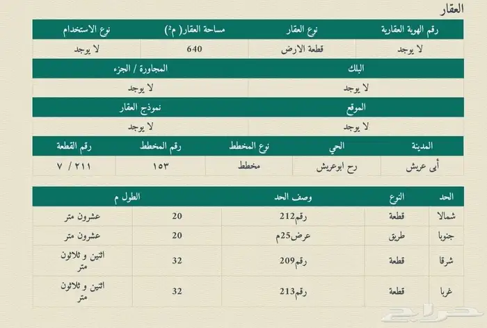ارض على شارع 25 م للبيع في مخطط الرح ابوعريش 0