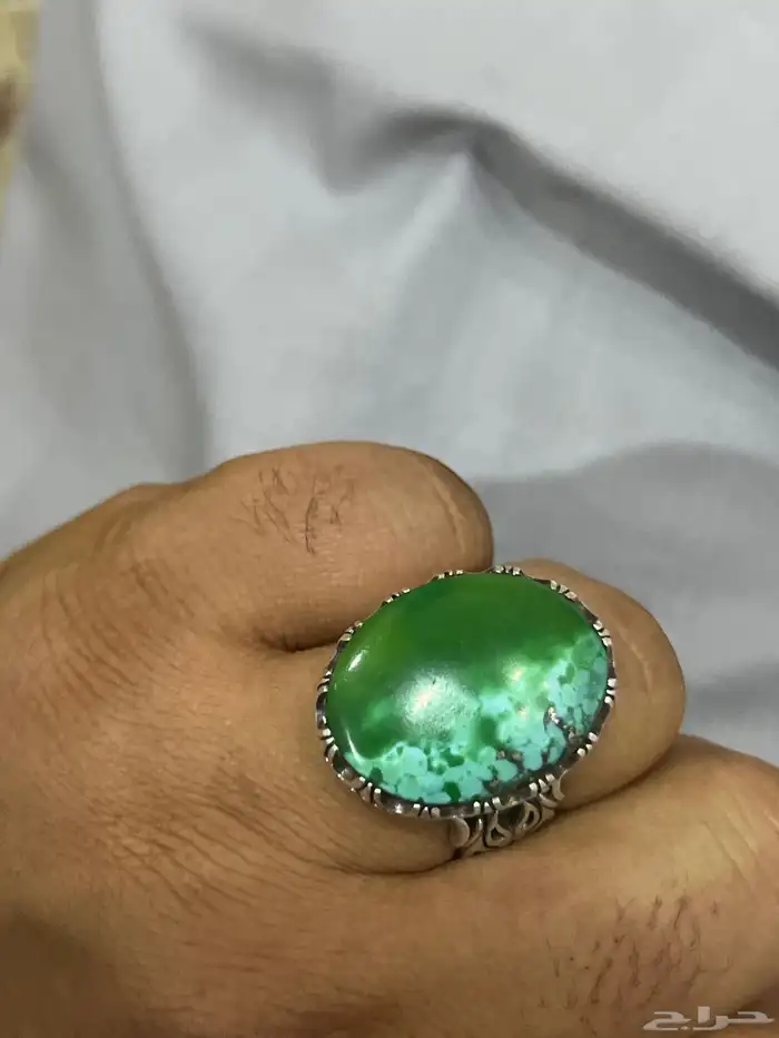 خاتم فيروز وفضه وعقيق 2