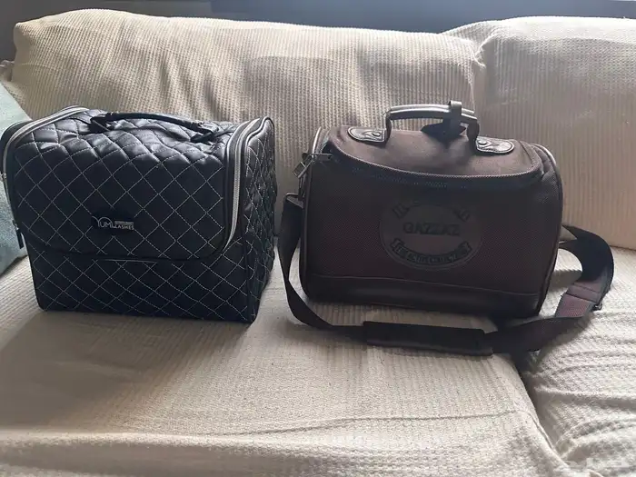 شنطة من قزاز وشنطة مكياج 5