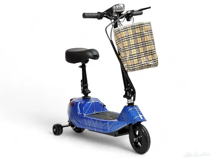 سكوتر كهربائي 24 فولت - سكوتر اطفال مع كفرات جانبية وسلة 6