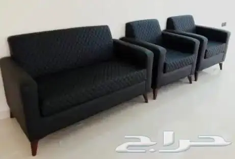 مكتبي كنب جلد مختلف أشكال طقم كامل متوفر سعر من جمله 11