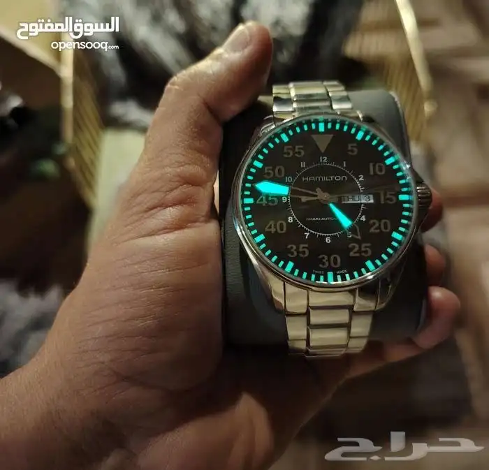 ساعة يد Hamilton Khaki Aviation Pilot بحالة ممتازه جدا 3