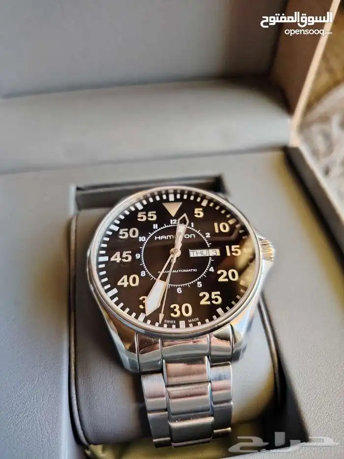 ساعة يد Hamilton Khaki Aviation Pilot بحالة ممتازه جدا 2