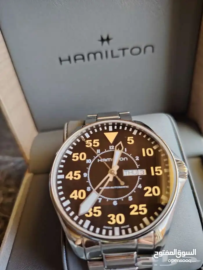 ساعة يد Hamilton Khaki Aviation Pilot بحالة ممتازه جدا 5